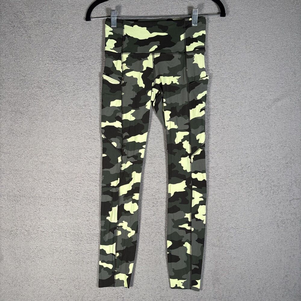 Lululemon Fast Free II Tight Women's Size 4 Heritage 365 Camo Green Nulux Ankle